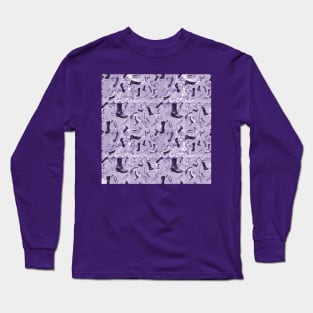 Boots and FeathersToile: Purple Long Sleeve T-Shirt